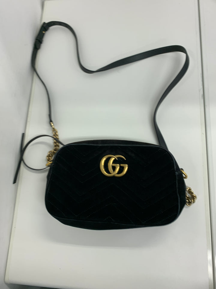 Gucci Small GG Marmont Matelasse Velours Sac porté croisé