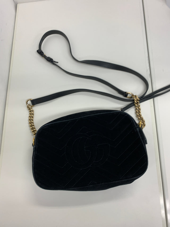 Gucci Small GG Marmont Matelasse Velours Sac porté croisé