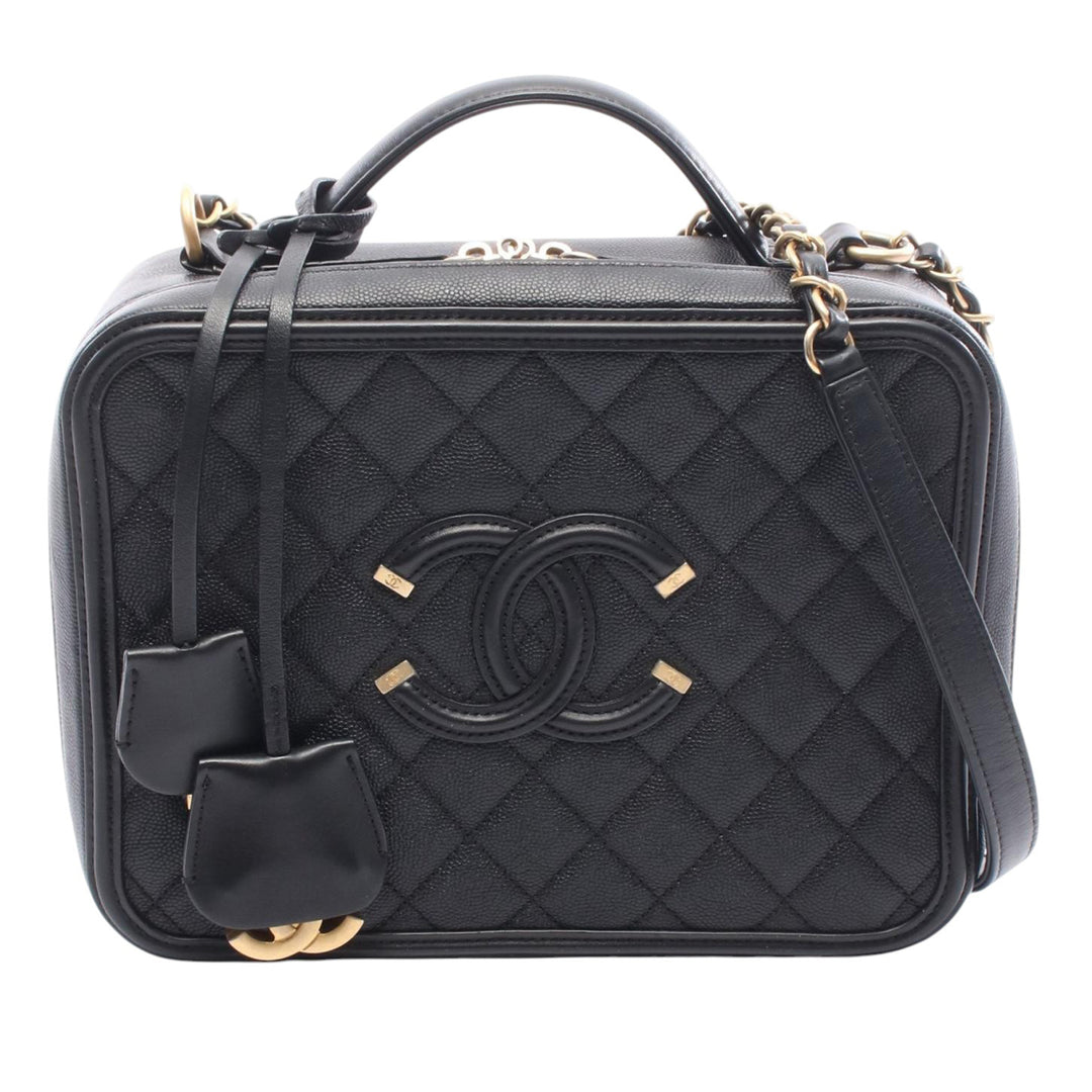 Chanel CC Caviar Filigree Matelassé Vanity