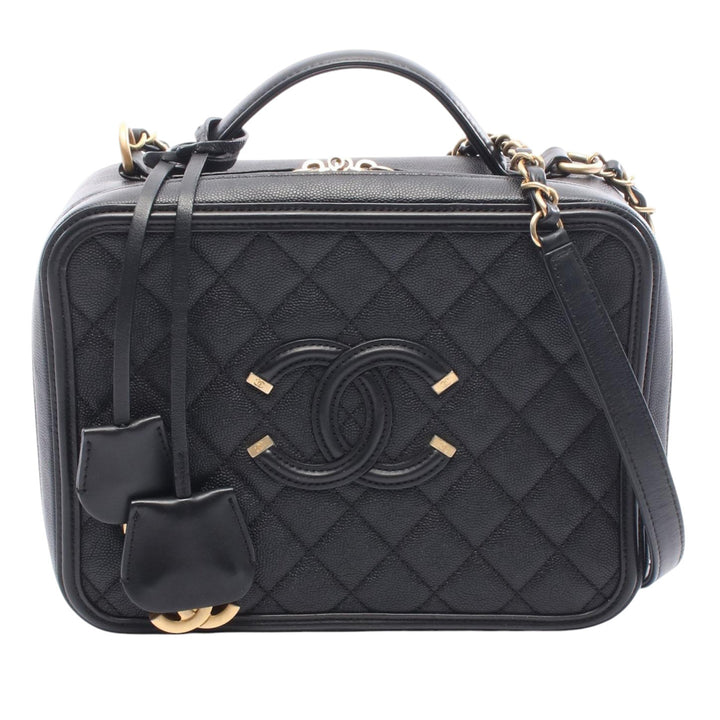 Chanel CC Caviar Filigree Matelassé Vanity
