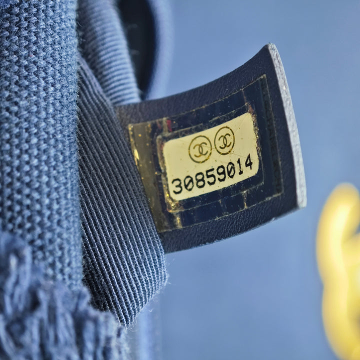 Chanel Medium Canvas and Cotton 19 with flap