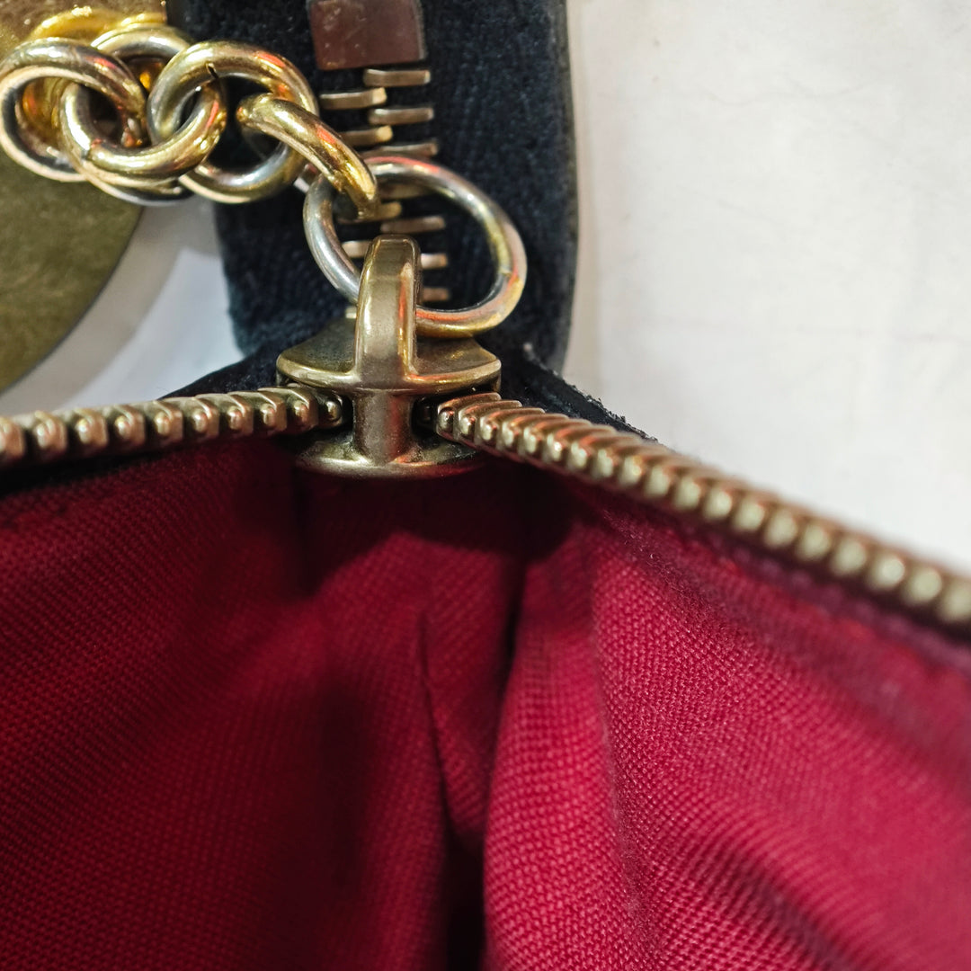 Fendi Zucchino Coated Toile Charm Zip Sac porté croisé