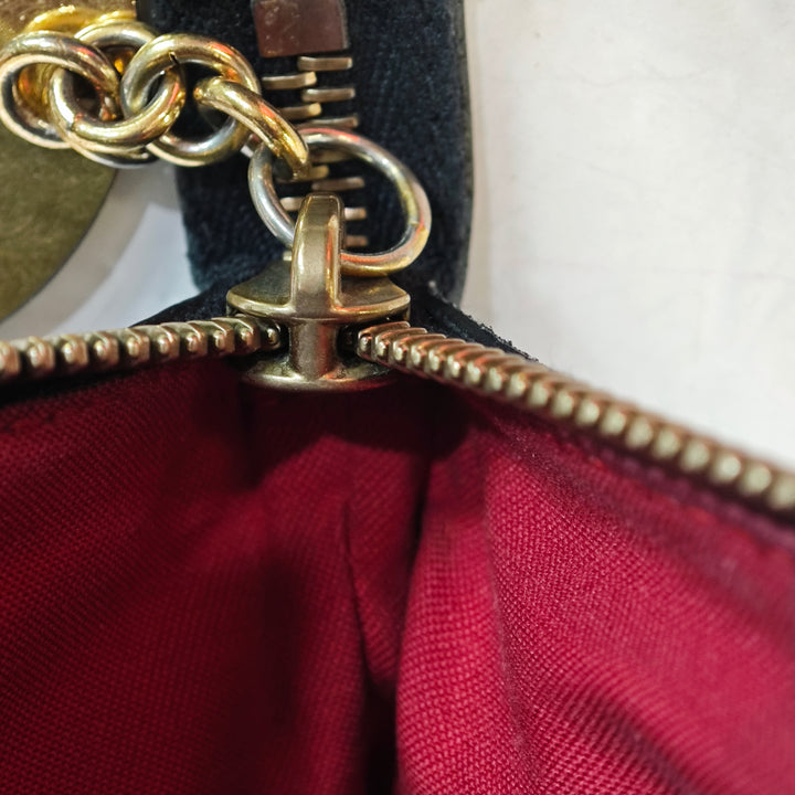 Fendi Zucchino Coated Toile Charm Zip Sac porté croisé