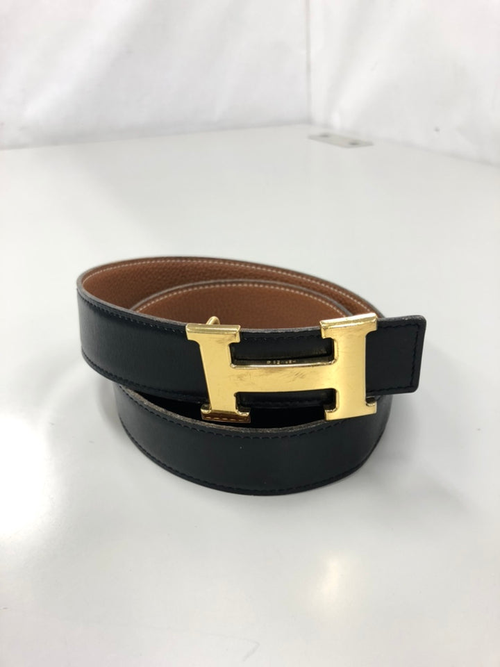 Hermès Box Veau et Togo Constance H Reversible Belt