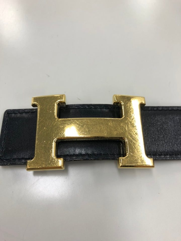 Hermès Box Veau et Togo Constance H Reversible Belt