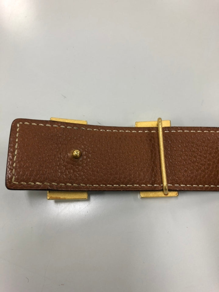 Hermès Box Veau et Togo Constance H Reversible Belt