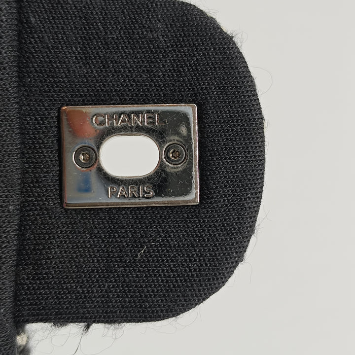 Chanel Jumbo CC Matelassé Jersey et Tweed Chain à rabat