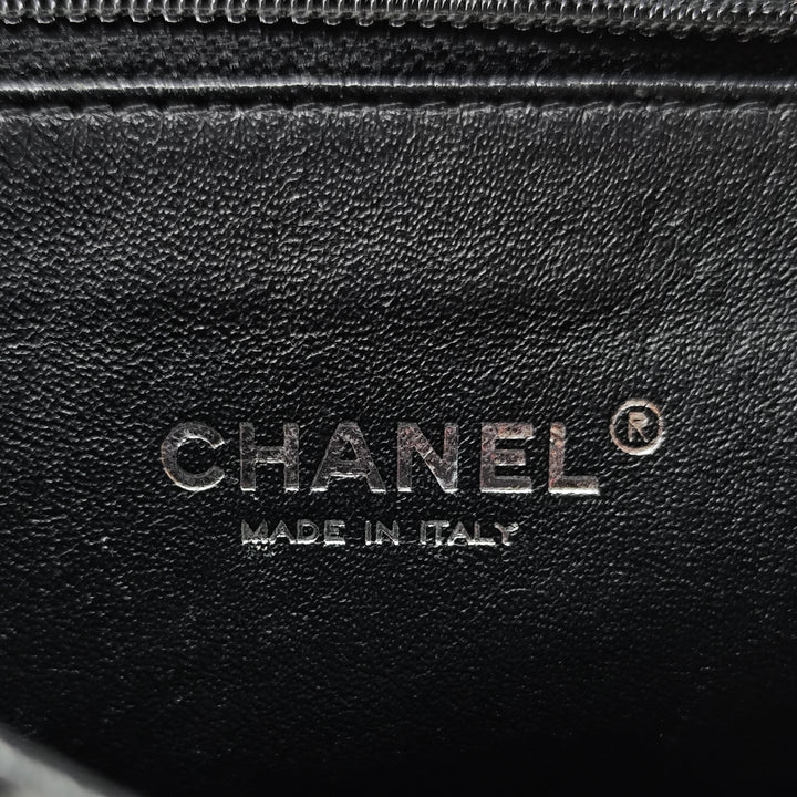 Chanel Jumbo CC Matelassé Jersey et Tweed Chain à rabat