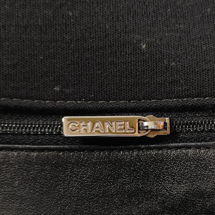 Chanel Jumbo CC Matelassé Jersey et Tweed Chain à rabat