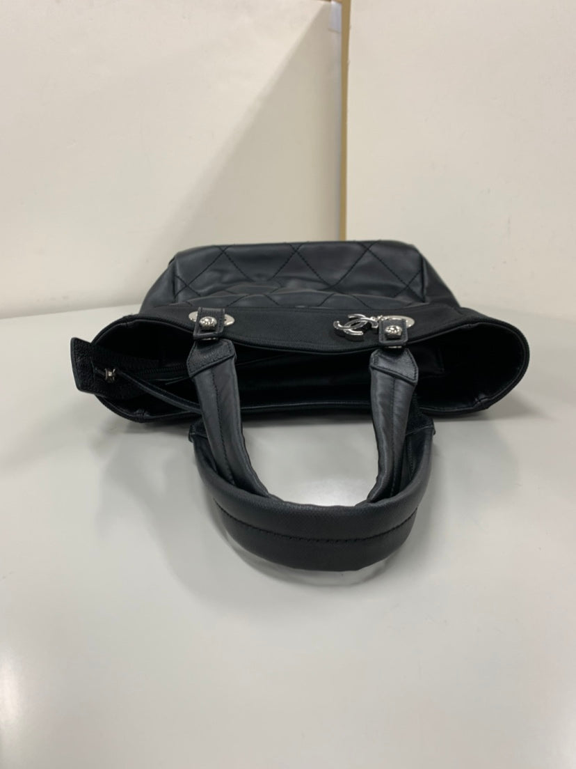 Chanel Small Matelassé Coated Toile Paris Biarritz Cabas