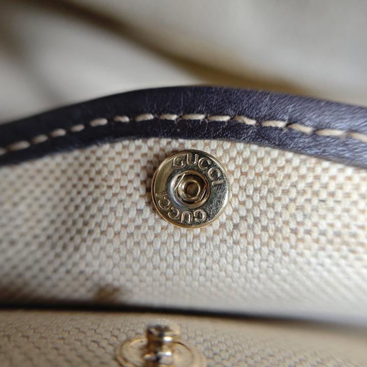 Gucci Medium Diamante Toile New Bamboo Sac