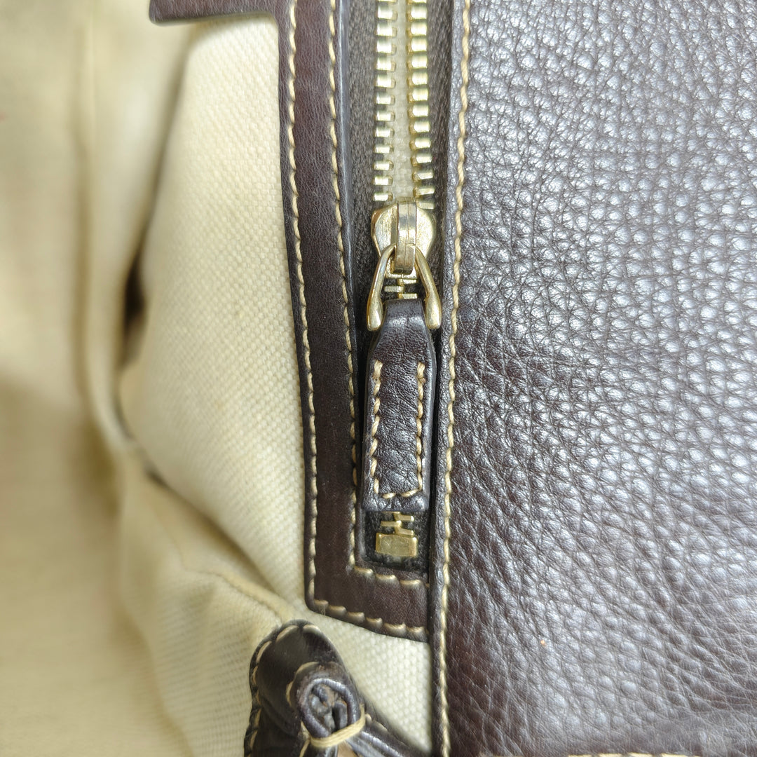 Gucci Medium Diamante Toile New Bamboo Sac