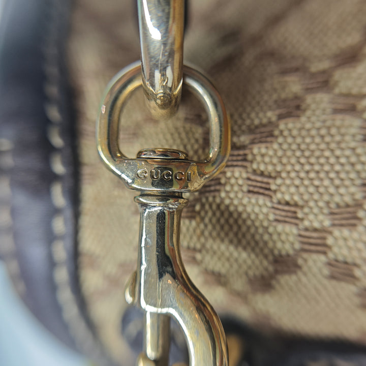 Gucci Medium Diamante Toile New Bamboo Sac