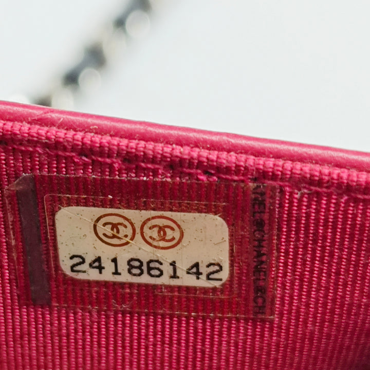Chanel CC Matelassé Cuir d’agneau Wallet on Chain