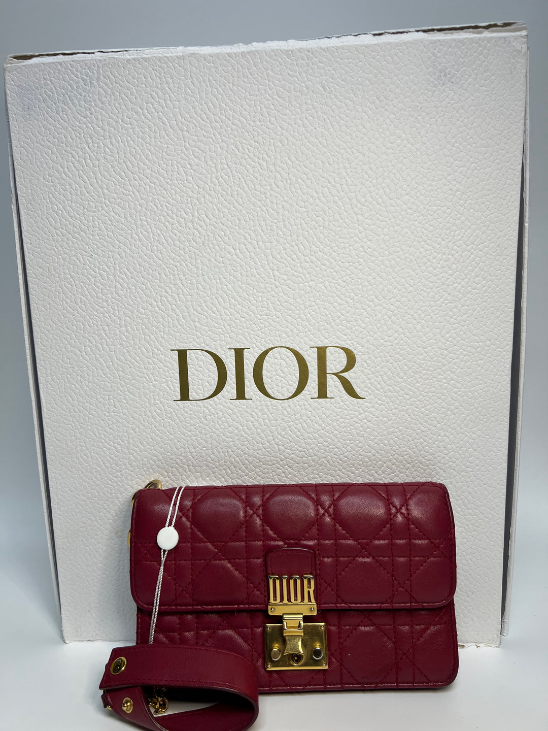 Dior Cuir d’agneau Cannage DiorAddict Wristlet Pochette