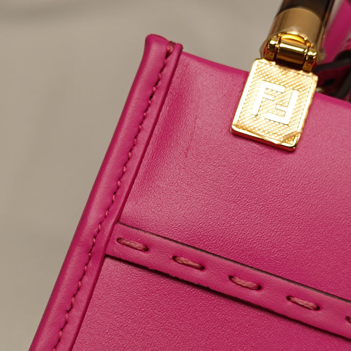 Fendi Mini Cuir Sunshine Shopper Cabas
