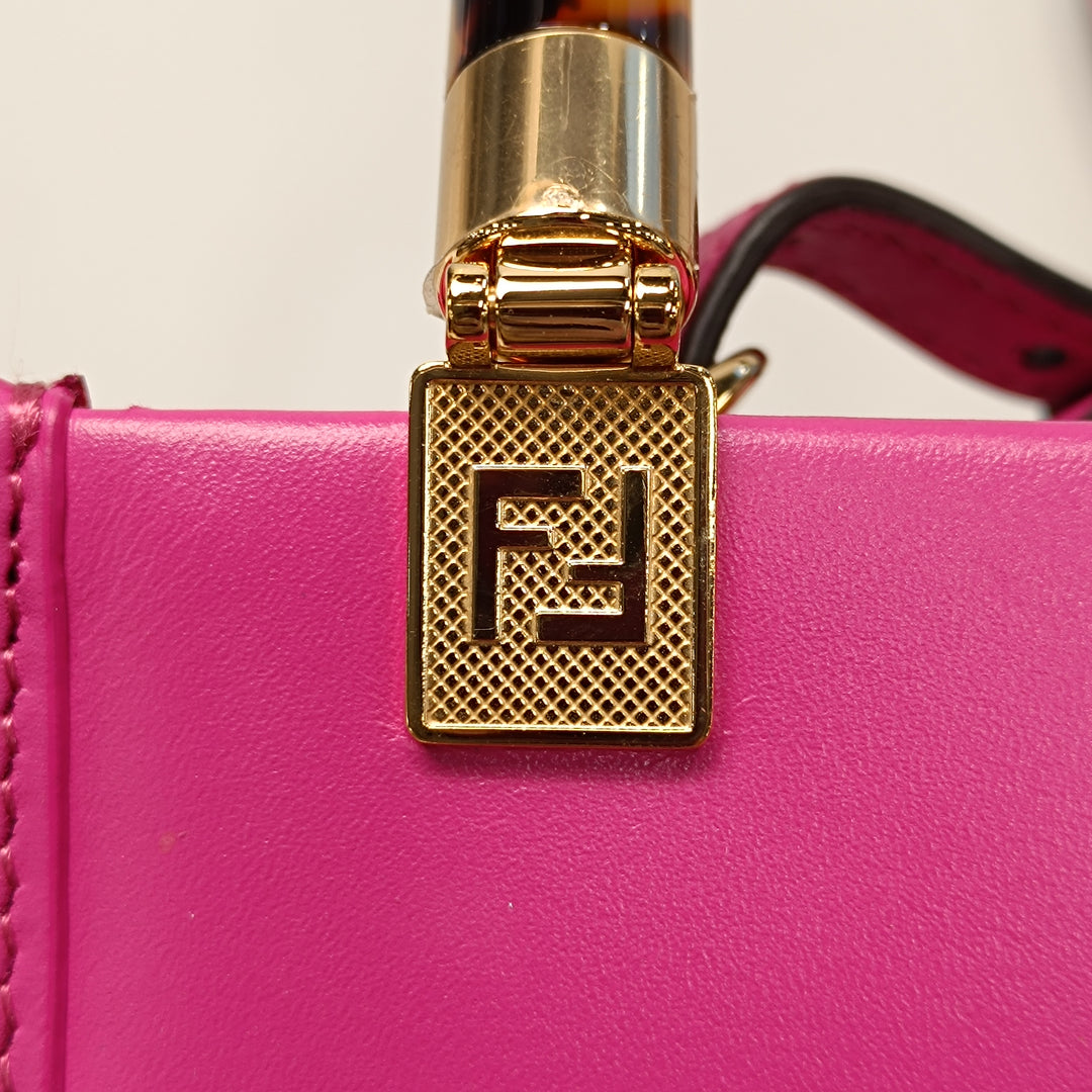 Fendi Mini Cuir Sunshine Shopper Cabas