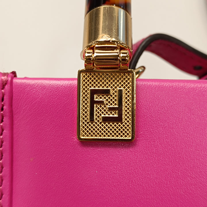 Fendi Mini Cuir Sunshine Shopper Cabas