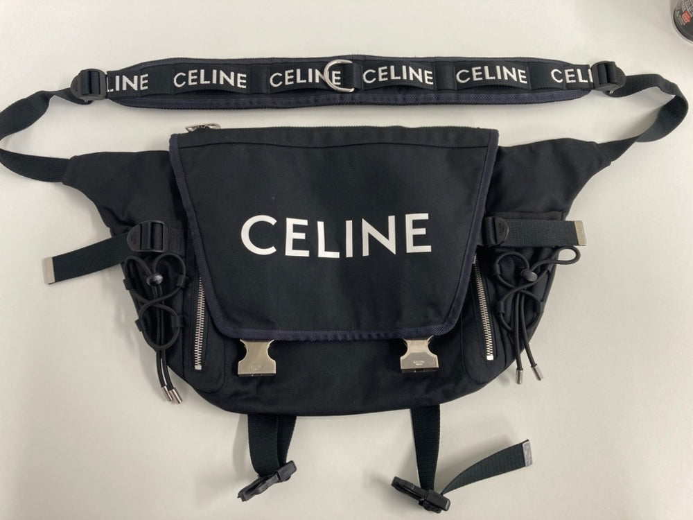 Celine Medium Nylon Logo Trekking Messenger Sac