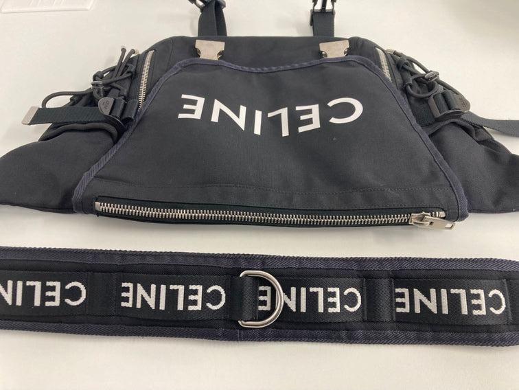Celine Medium Nylon Logo Trekking Messenger Sac