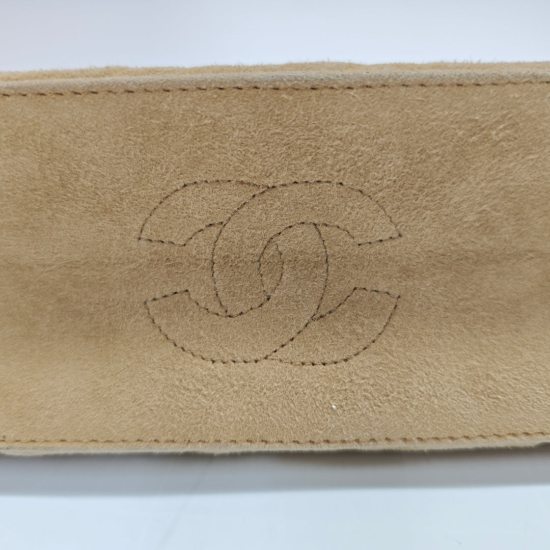 Chanel CC Matelassé Daim Kiss Lock Sac à main