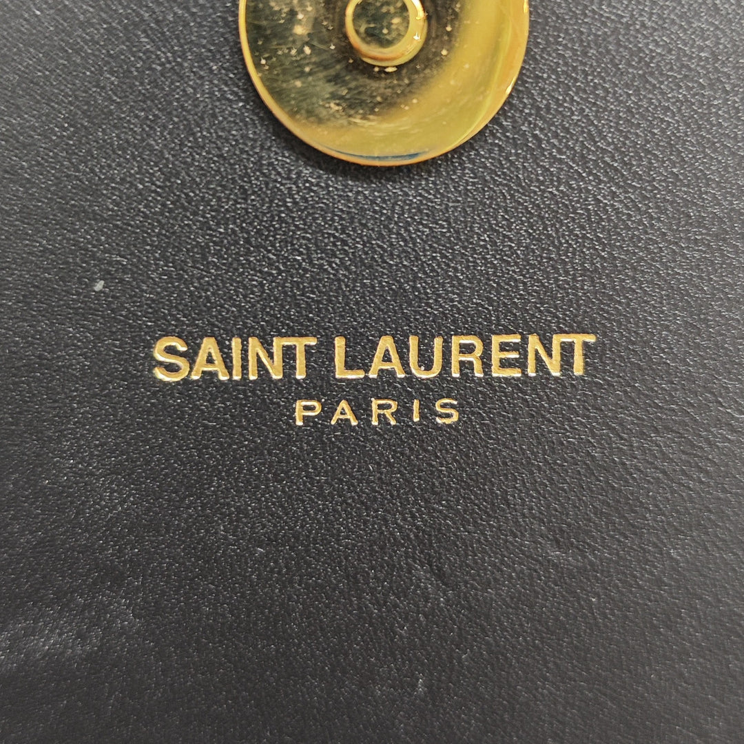 Saint Laurent Small Smooth Cuir de veau Monogram Kate Pompon Sac porté croisé