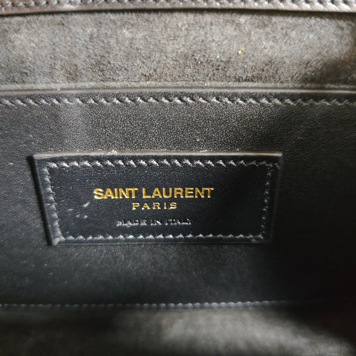 Saint Laurent Small Smooth Cuir de veau Monogram Kate Pompon Sac porté croisé