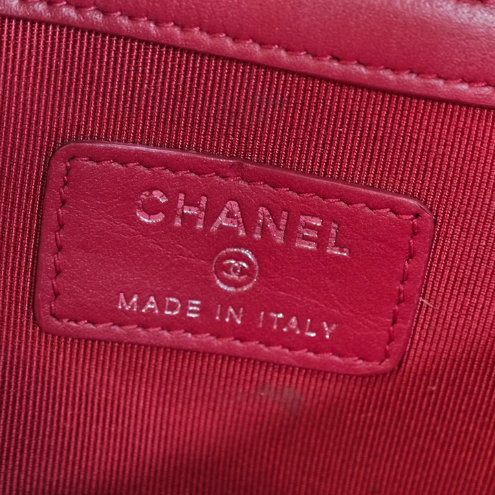 Chanel Large vieilli Cuir de veau Gabrielle O Étui Pochette