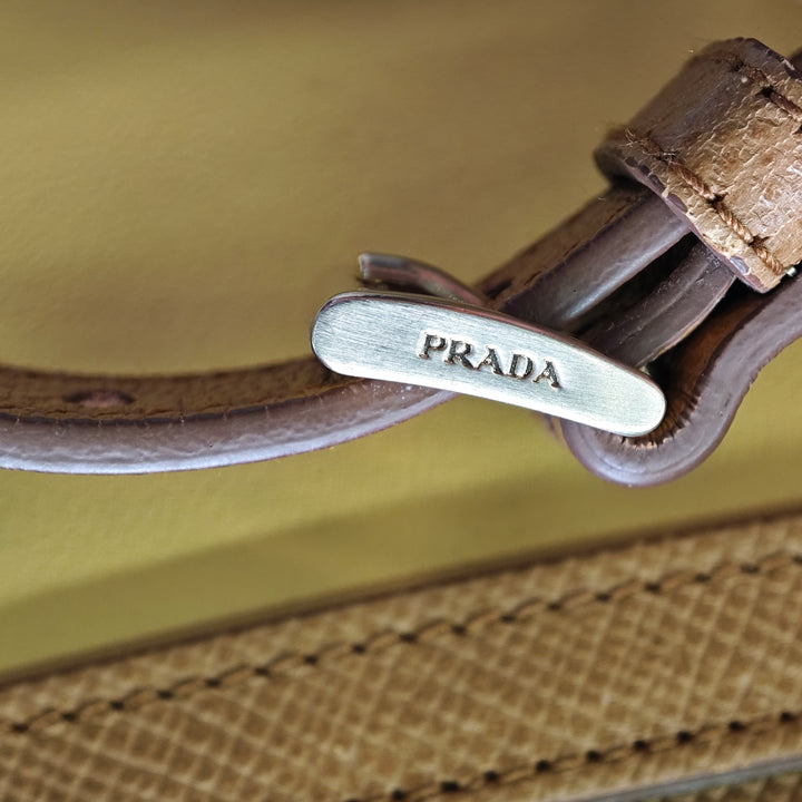 Prada Bicolor Saffiano Cuir à finitions Cuir Sac