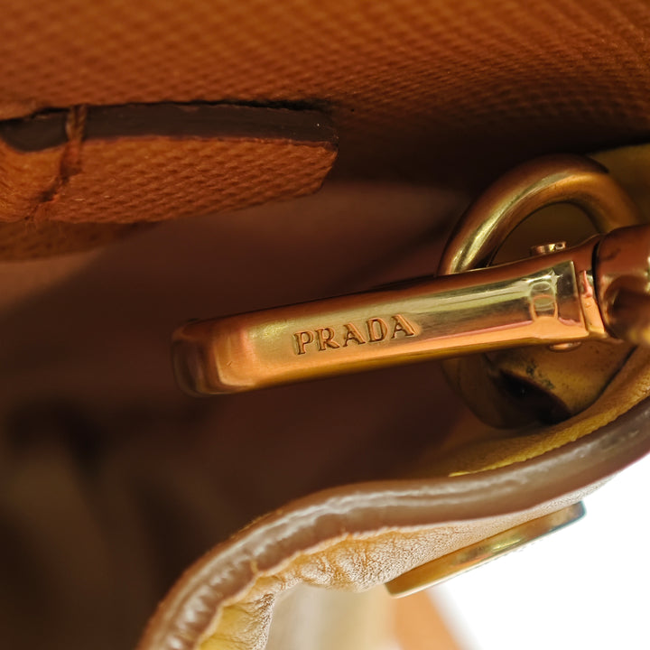 Prada Bicolor Saffiano Cuir à finitions Cuir Sac
