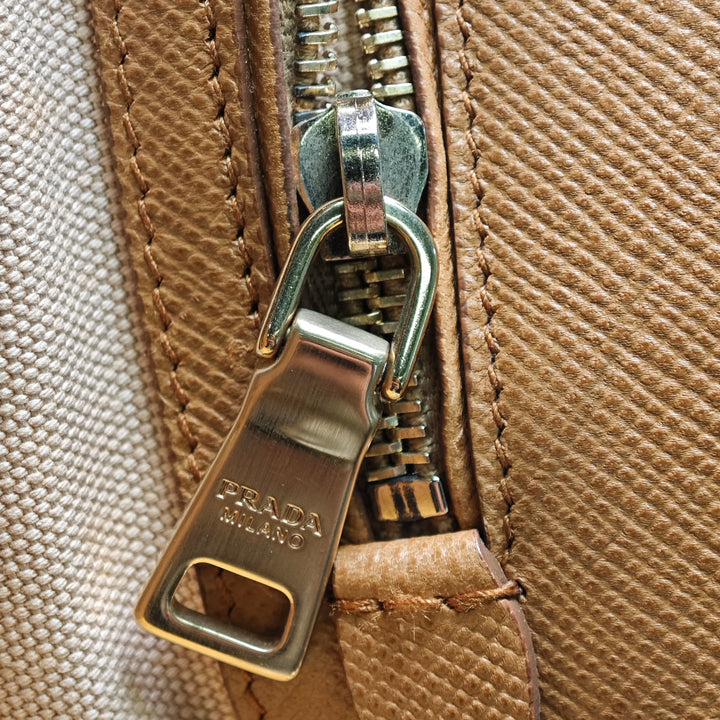Prada Bicolor Saffiano Cuir à finitions Cuir Sac