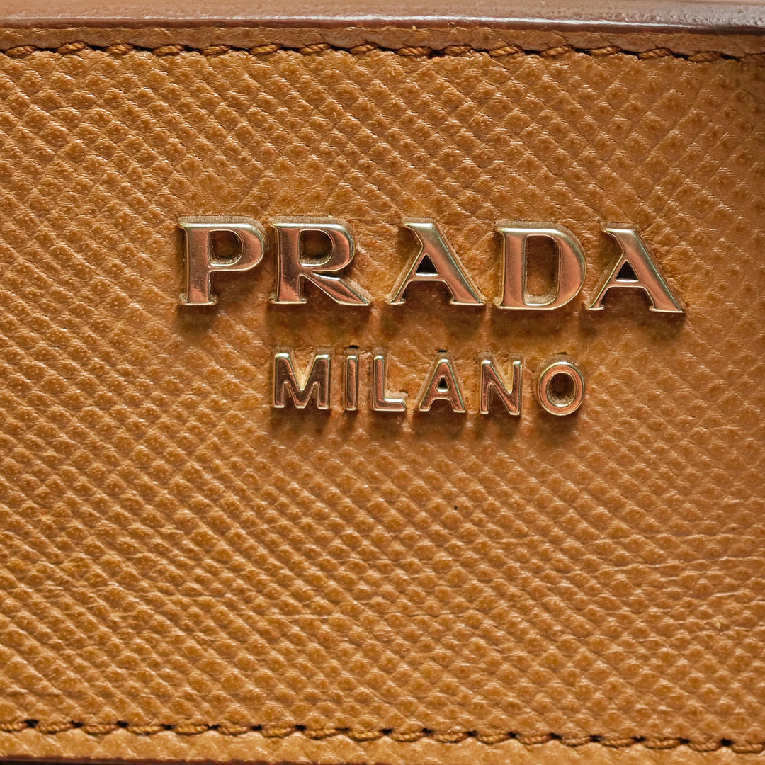 Prada Bicolor Saffiano Cuir à finitions Cuir Sac
