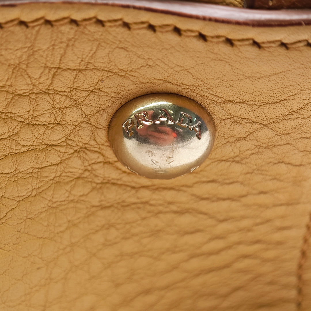 Prada Bicolor Saffiano Cuir à finitions Cuir Sac