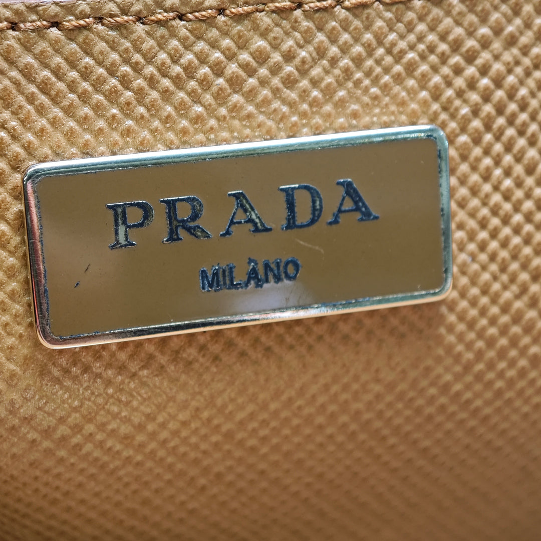 Prada Bicolor Saffiano Cuir à finitions Cuir Sac