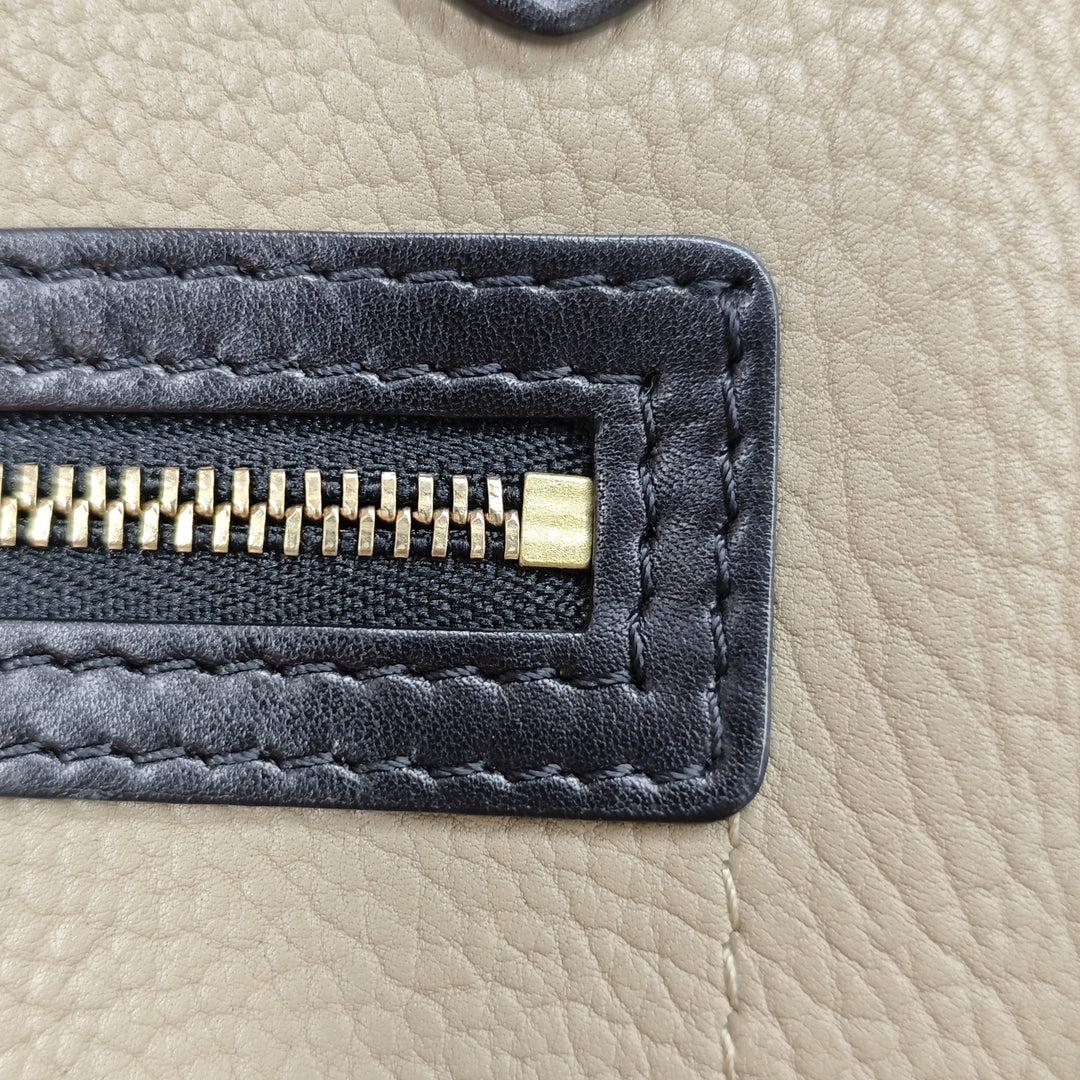 Celine Nano Tricolor Cuir de veau et Daim Luggage Cabas