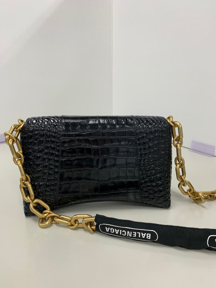 Balenciaga Croc embossé Cuir Downtown Sac porté croisé XS