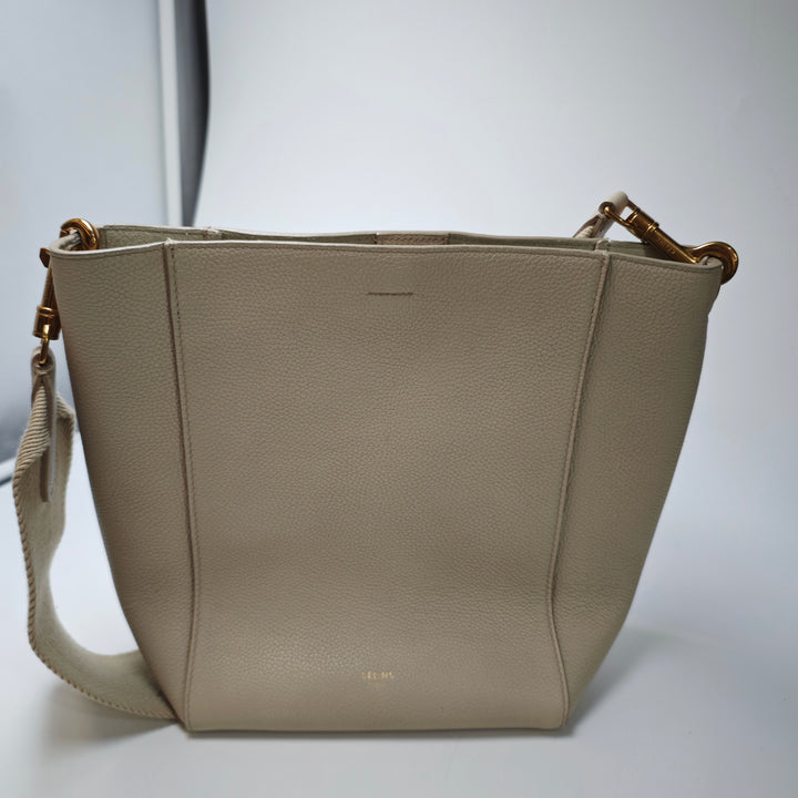 Celine Small Soft Cuir de veau grainé Seau Sangle Bucket Sac