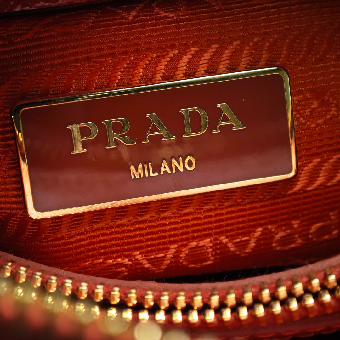 Prada Small Saffiano Vernice Promenade Sac