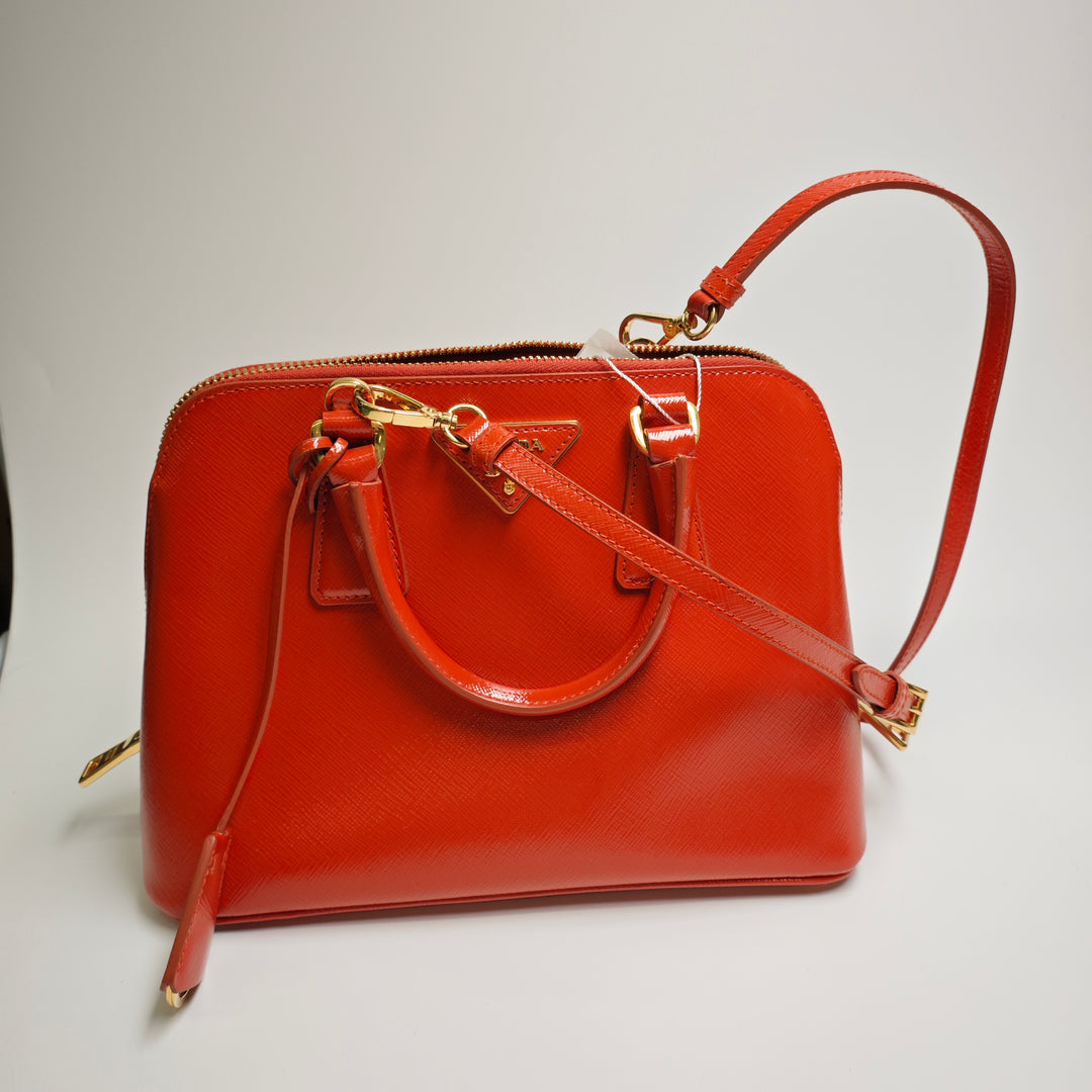 Prada Small Saffiano Vernice Promenade Sac