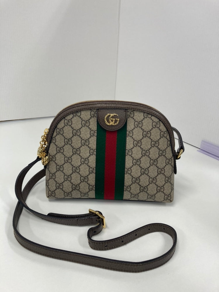 Gucci Small GG Supreme Web Ophidia Dome Sac porté croisé