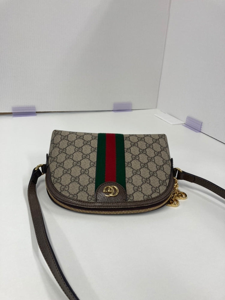 Gucci Small GG Supreme Web Ophidia Dome Sac porté croisé