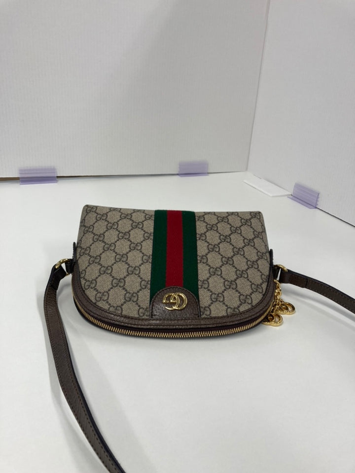 Gucci Small GG Supreme Web Ophidia Dome Sac porté croisé