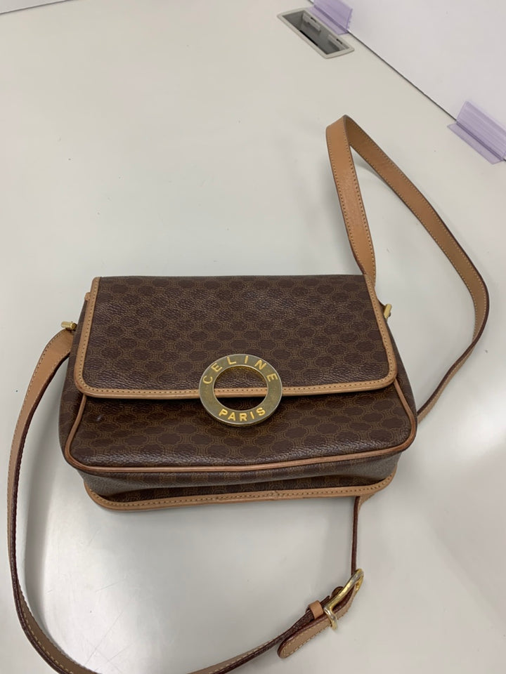 Celine Macadam Coated Toile Sac porté croisé