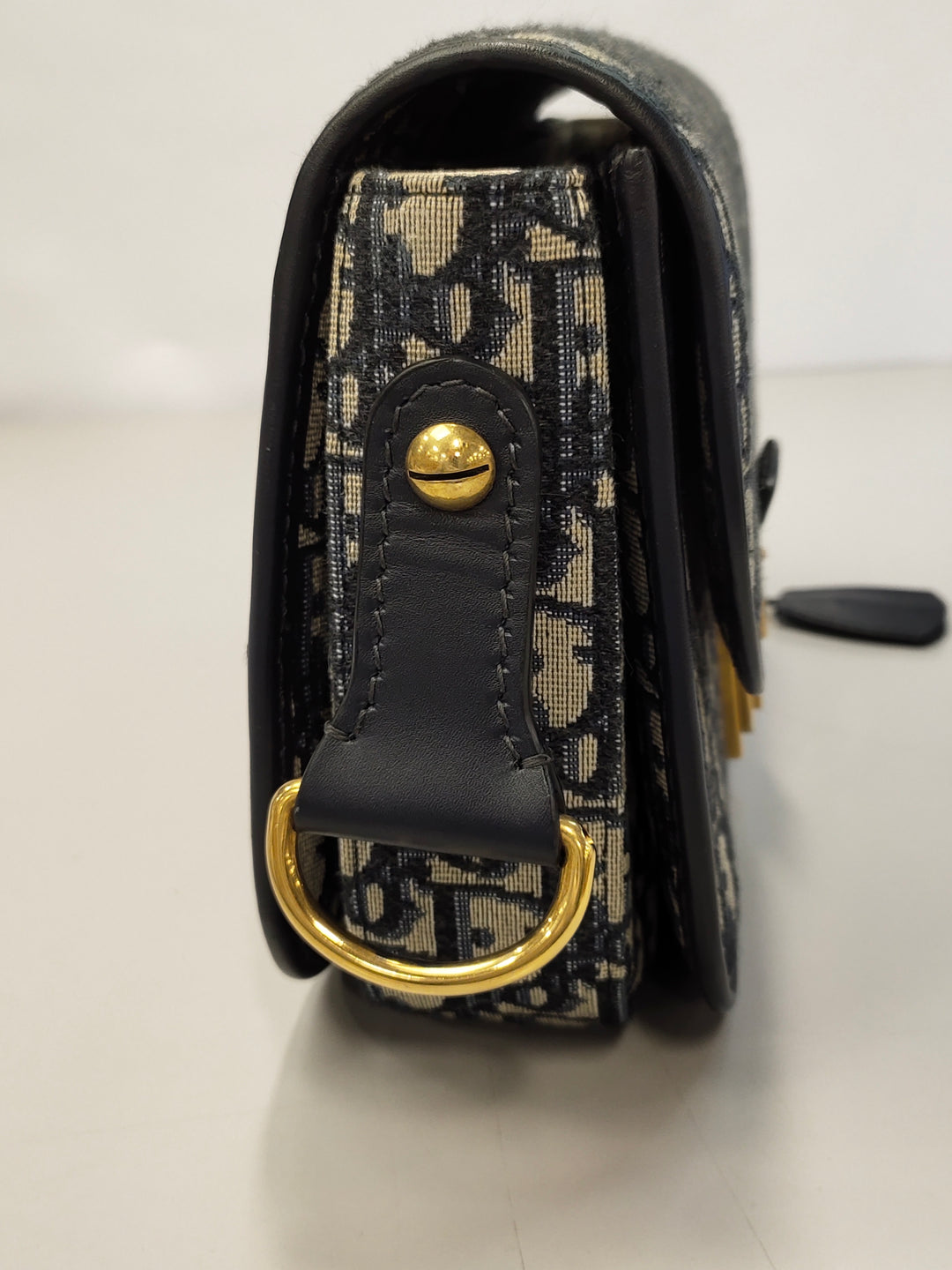 Dior Oblique Toile à rabat Sac porté croisé
