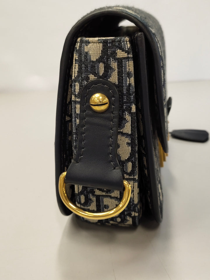 Dior Oblique Toile à rabat Sac porté croisé