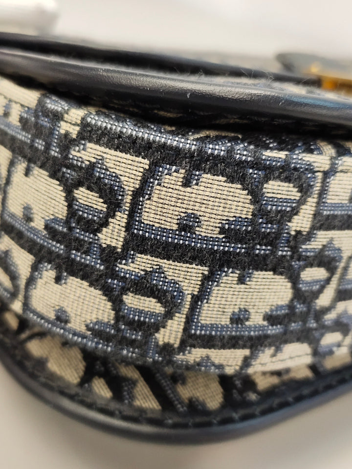 Dior Oblique Toile à rabat Sac porté croisé