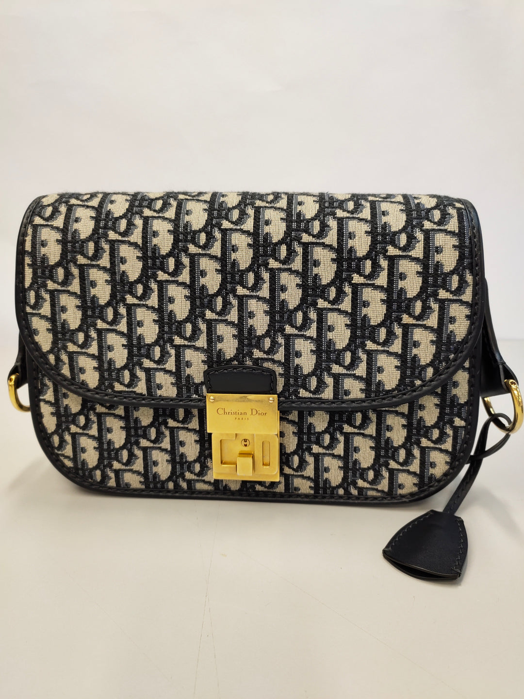 Dior Oblique Toile à rabat Sac porté croisé