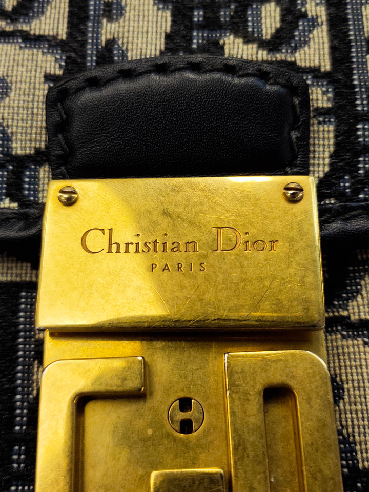 Dior Oblique Toile à rabat Sac porté croisé