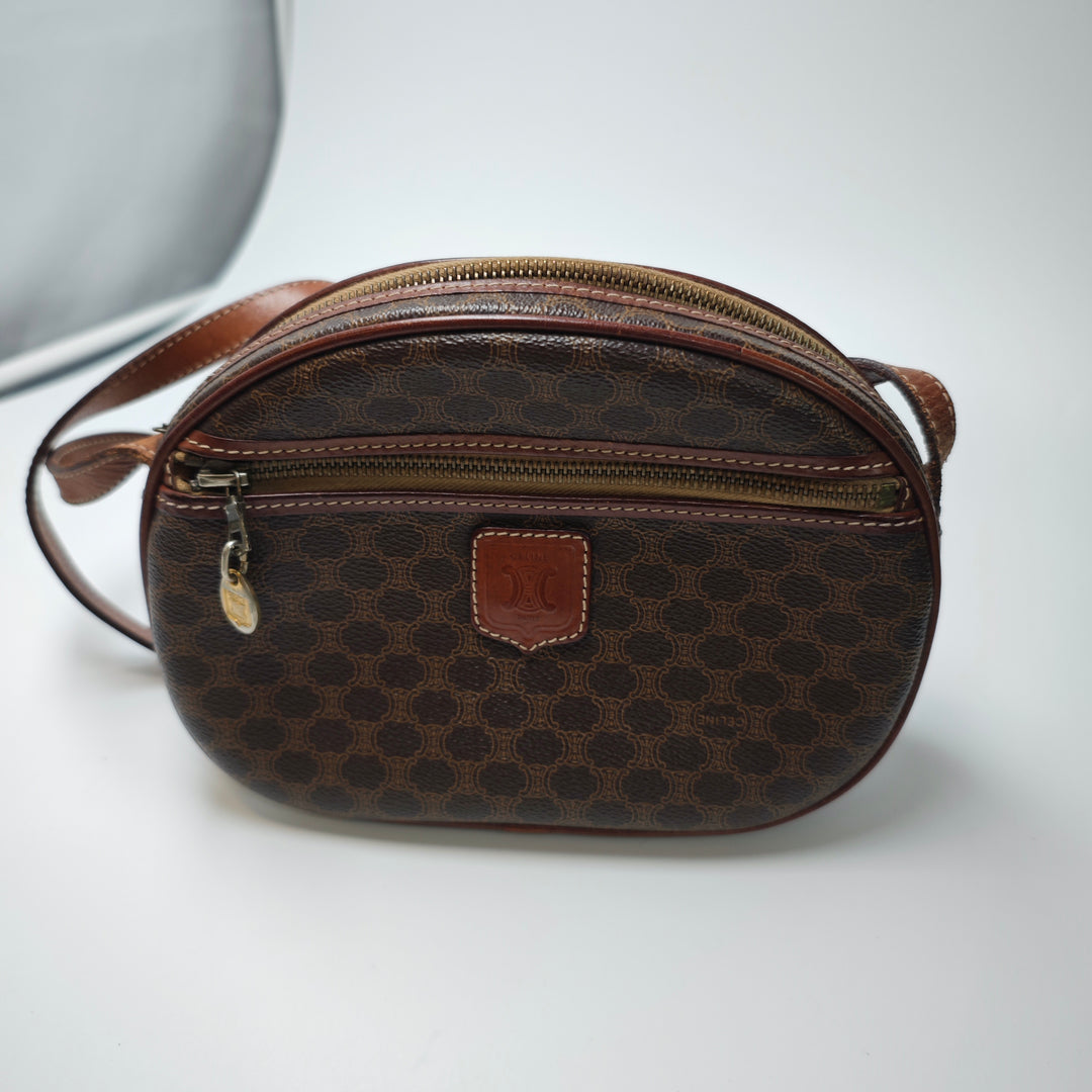Celine Macadam Coated Toile Sac porté croisé