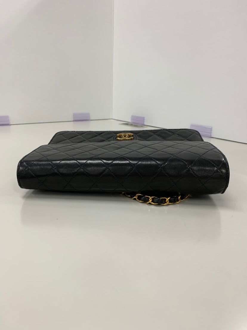 Chanel CC Matelassé Cuir d’agneau Simple rabat